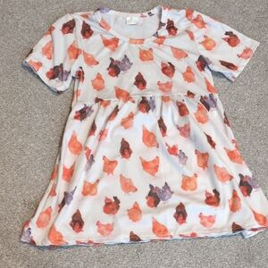 Kids Casual Dress with Animal Print